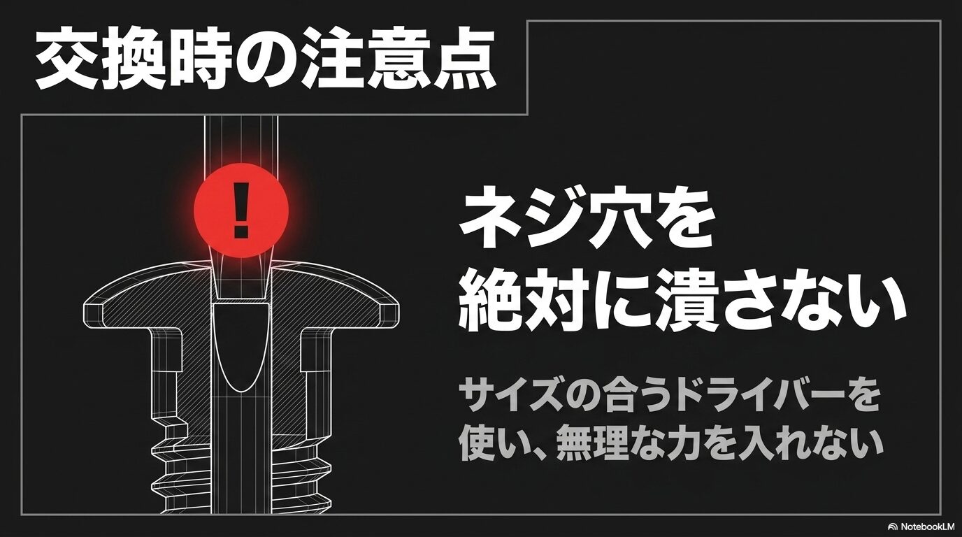 ダイソンのバッテリー交換時に適合するドライバーを使いネジ穴をつぶさないための注意点